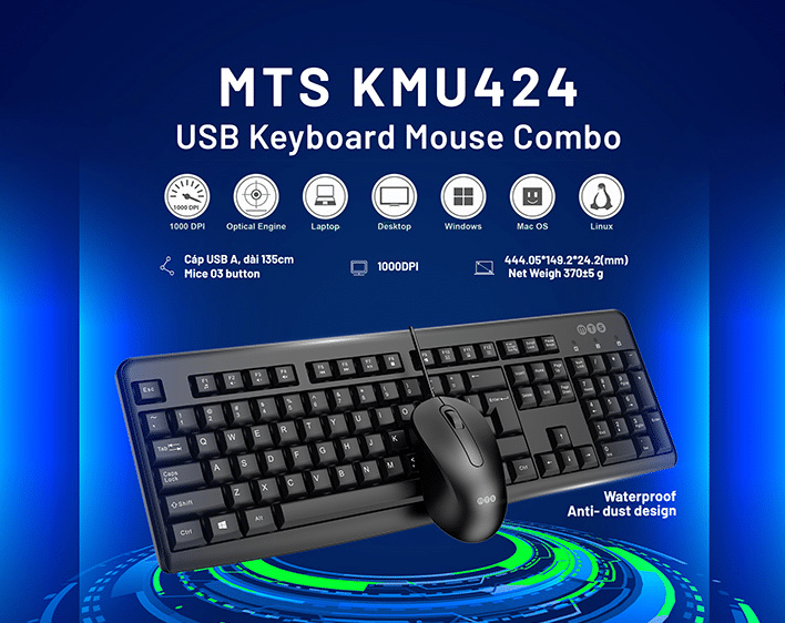Combo bàn phím và chuột Mytechsun KMU424 - Hình 1